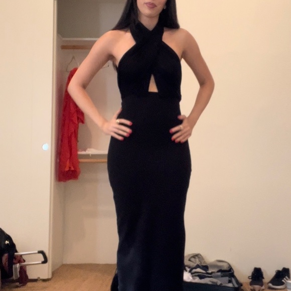 HELSA The Amber Dress Maxi Gown with Mesh Top Scarf XS - Picture 4 of 7